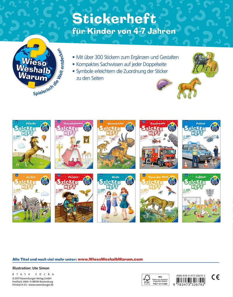 Wieso? Weshalb? Warum? Stickerheft: Pferde - Ravensburger