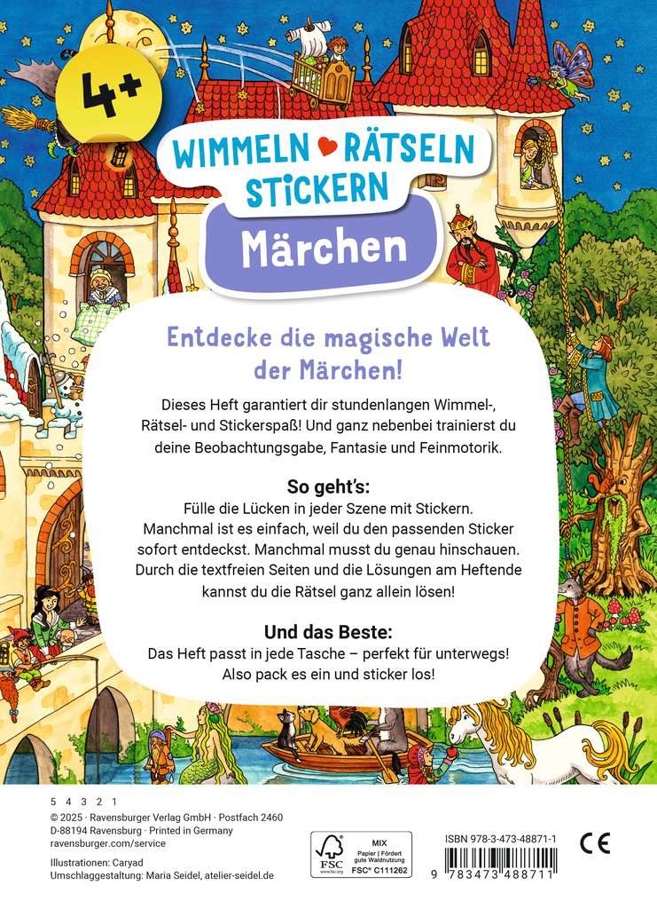 Wimmeln, Rätseln, Stickern - Märchen - Ravensburger