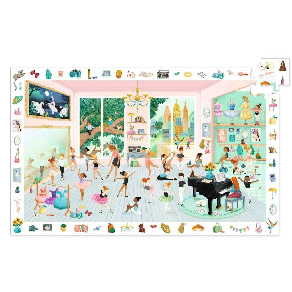 Djeco Wimmelpuzzle Tanzschule – 100 Teile Puzzle ab 5 Jahren
