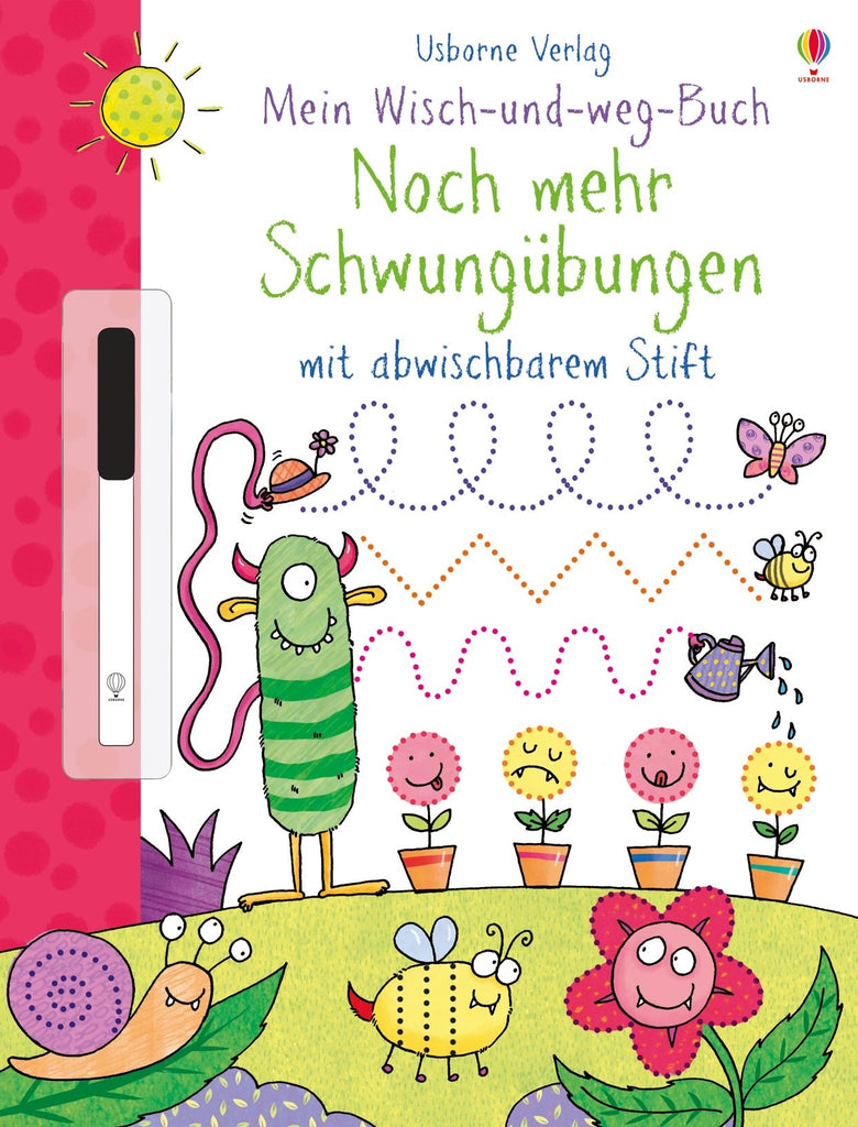 Usborne Lernbuchset Großbuchstaben Übungsbücher abwischbare Seiten