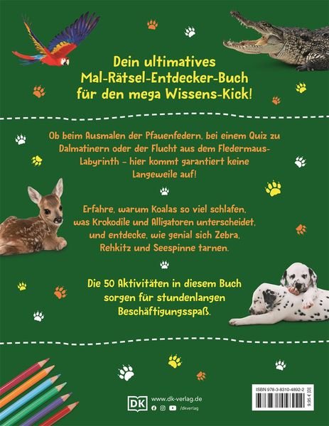 Wissens Kick Tiere - Malen, Rätseln, Entdecken - DK Verlag