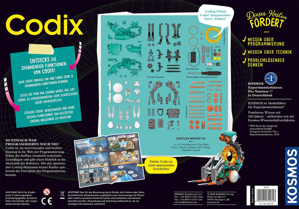 Wissenschaftsset - Codix mechanischer Coding Roboter - Kosmos