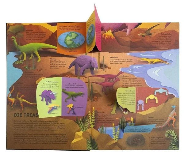 Kinderbuch Dinosaurier Wissenswelten mit 3D-Papierkunst

