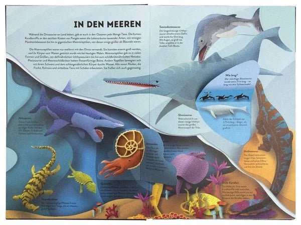 Interaktives Dinosaurier-Buch mit 40 Klappen für Kinder
