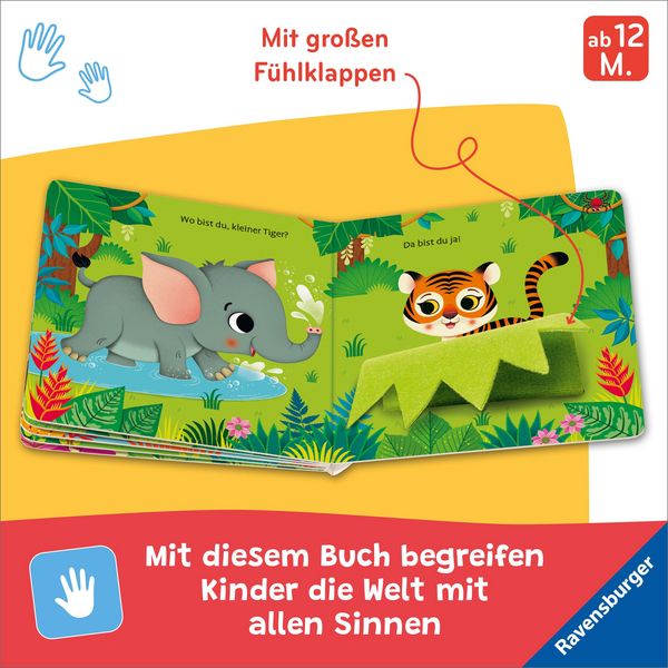 Fühlklappenbuch Dschungel Tiere ab 1 Jahr