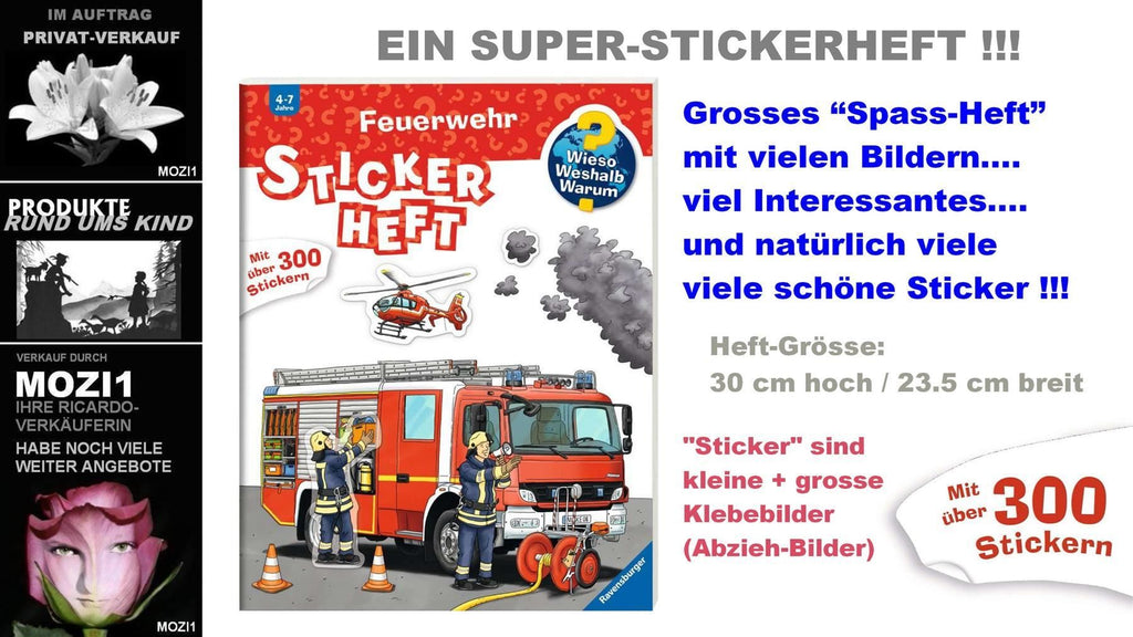 WWW Stickerheft: Feuerwehr - Ravensburger