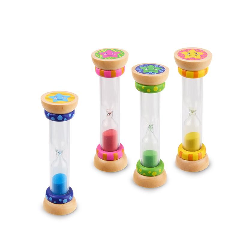 Zahnputzuhr aus Holz für Kinder in bunten Farben
