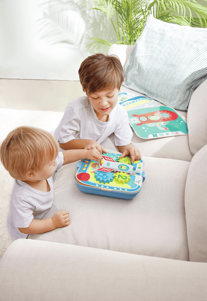 Experimentierset für Kinder zum Drehen und Kombinieren von Zahnrädern
