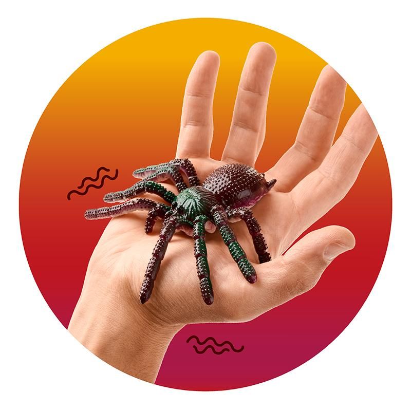 Großes Spinnenspielzeug aus Gummi als Scherzartikel für Kinder und Partys