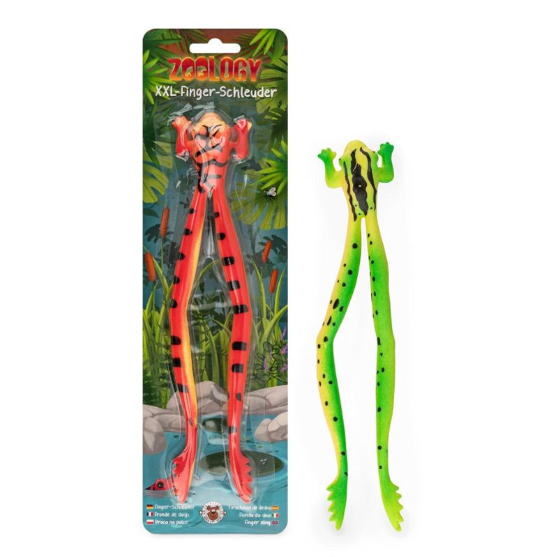 Zoo Fingerschleuder XXL Frosch Trendhaus Actionspielzeug Kinder