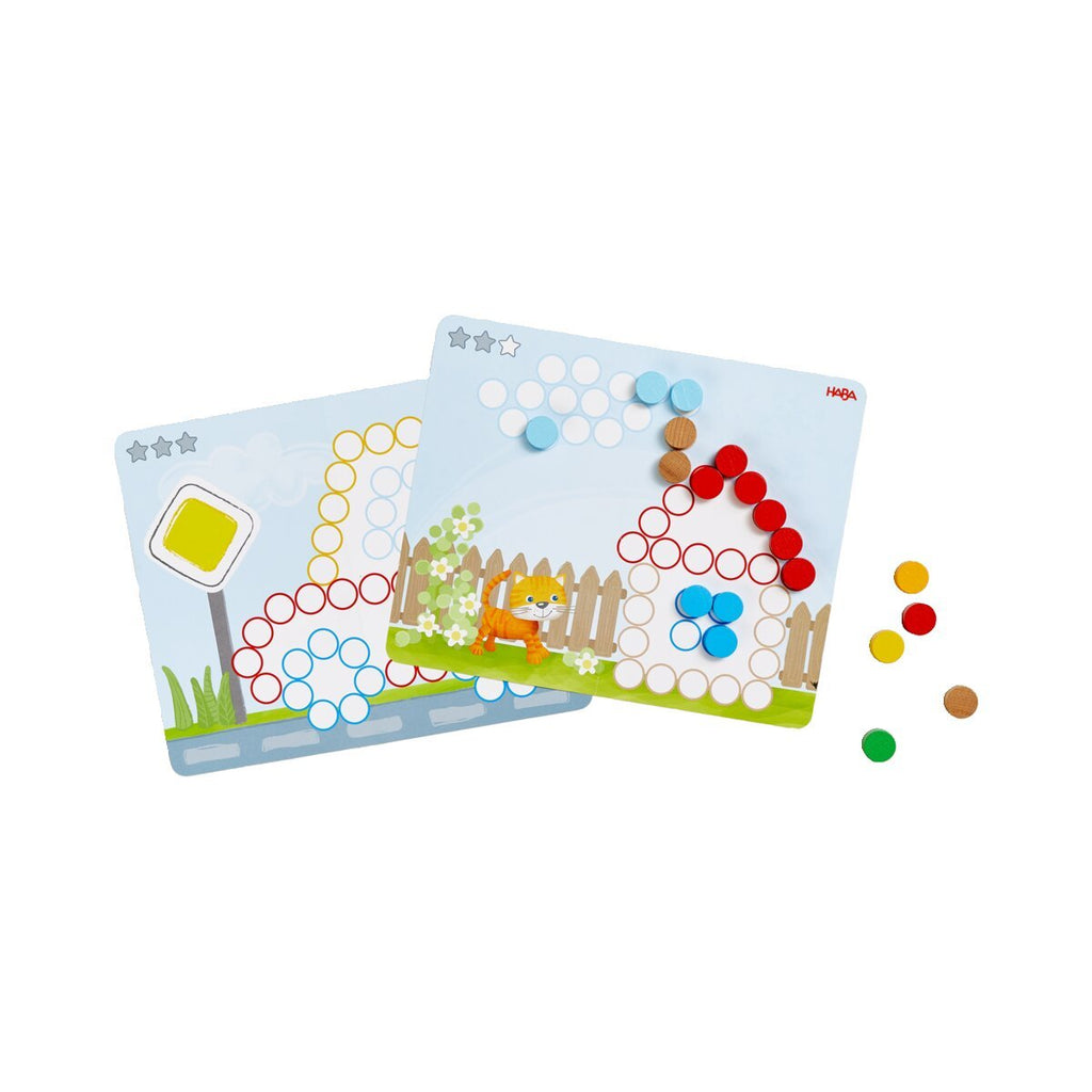 HABA Zuordnungsspiel Scheibix – buntes Holzspiel zur Farberkennung