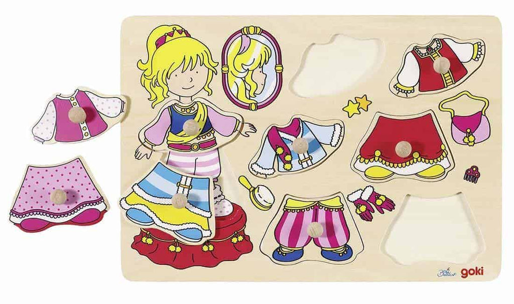 Steckpuzzle - Anziehpuppe Prinzessin Goki 57814