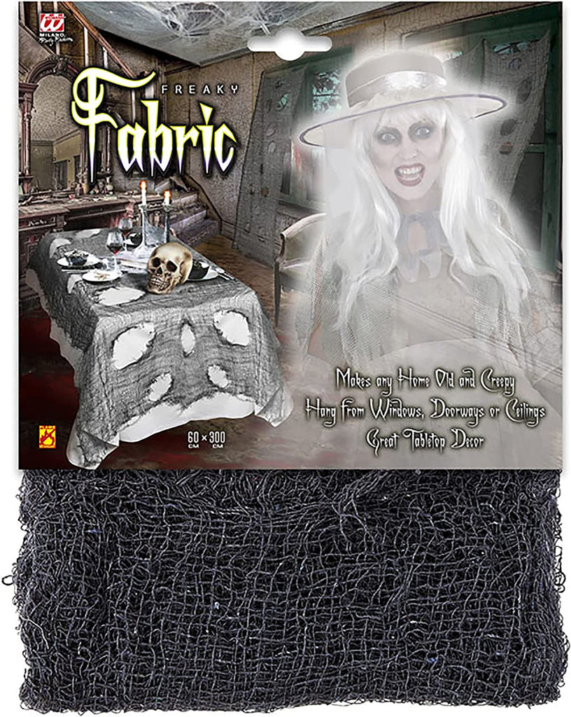 Dekohorrorstoff schwarz 60x300 Halloween Stoff für Tisch und Wand
