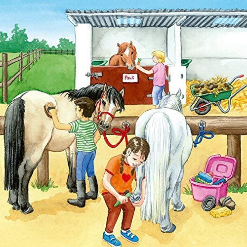 Puzzle mit Wissensposter über Pferde