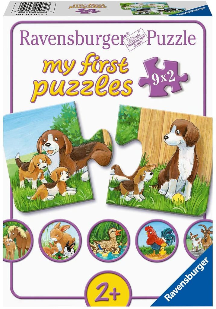 Kinderpuzzle ab 2 Jahren Tierfamilien auf dem Bauernhof
