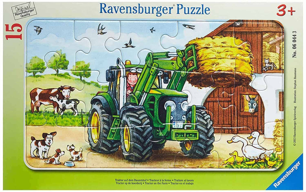 Traktor Puzzle für Kinder ab 3 Jahren mit Rahmen