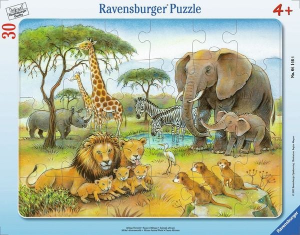 Rahmenpuzzle Afrikas Tierwelt ab 4 Jahren 30 Teile