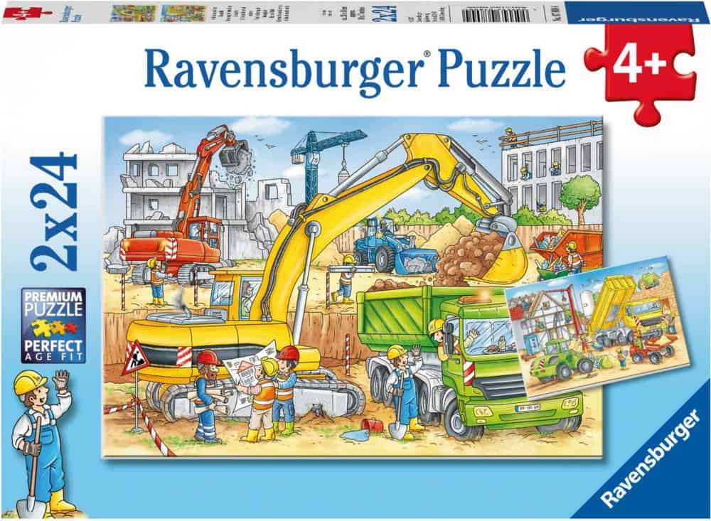 Kinderpuzzle ab 4 Baustelle Bagger 2x24 Teile