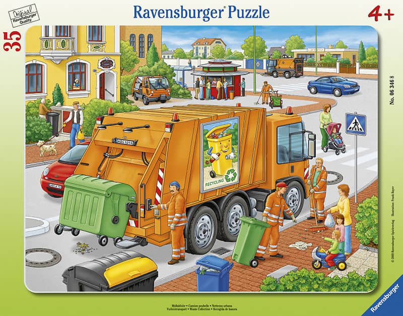 Rahmenpuzzle - Müllabfuhr - Ravensburger