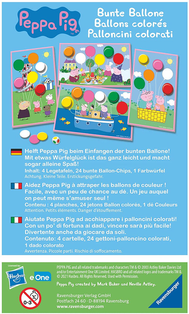 Ravensburger Kinderspiel - Peppa Pig Bunte Ballons Würfelsets & - spiele Ravensburger