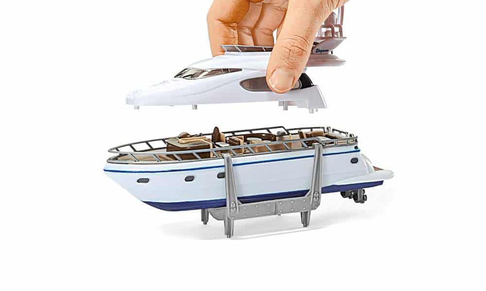 SIKU Super - Schwertransport mit Yacht Modellautos Siku RATZEKATZ SPIELZEUGLAND