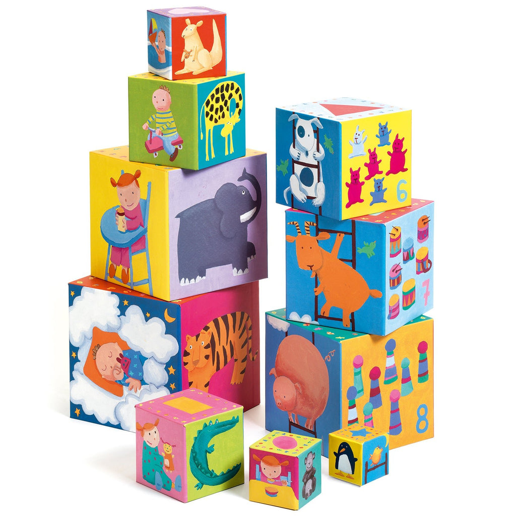 Stapelturm - Kunterbunte Spielpyramide Stapelspielzeug Djeco RATZEKATZ SPIELZEUGLAND